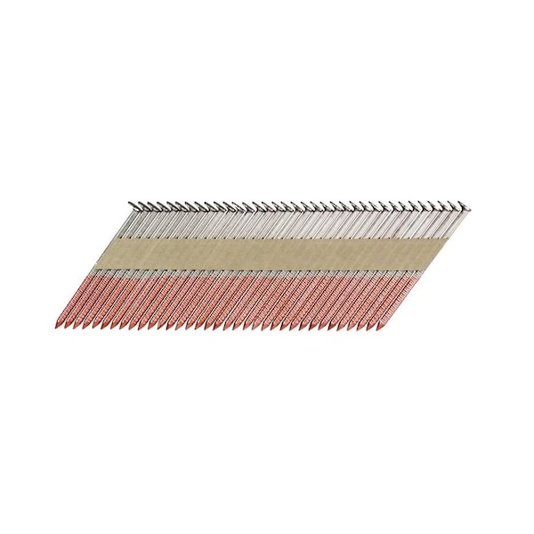 Collated Framing Nail, 8.5 in L, Hot Dipped Galvanized, Round Head, 33 Degrees, 500 PK
